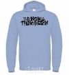 Men`s hoodie BRING ME THE HORIZON inscription sky-blue фото
