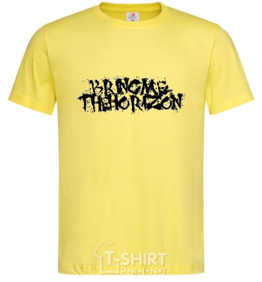 Men's T-Shirt BRING ME THE HORIZON inscription cornsilk фото