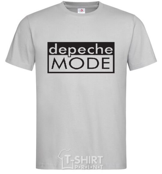 Men's T-Shirt DEPECHE MODE logo grey фото