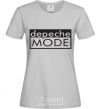 Women's T-shirt DEPECHE MODE logo grey фото