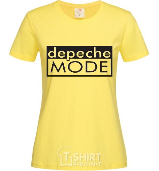 Women's T-shirt DEPECHE MODE logo cornsilk фото