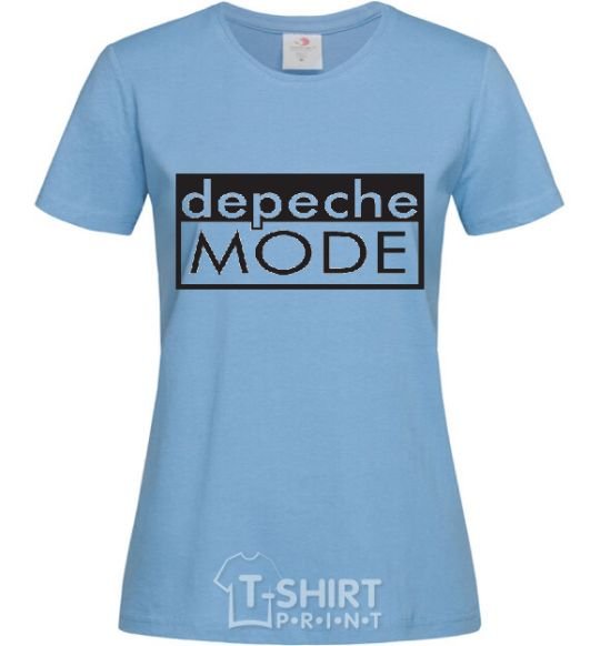 Women's T-shirt DEPECHE MODE logo sky-blue фото