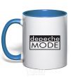 Mug with a colored handle DEPECHE MODE logo royal-blue фото