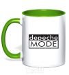 Mug with a colored handle DEPECHE MODE logo kelly-green фото
