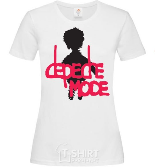 Women's T-shirt DEPECHE MODE PINK White фото