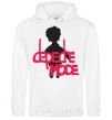 Men`s hoodie DEPECHE MODE PINK White фото