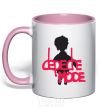 Mug with a colored handle DEPECHE MODE PINK light-pink фото