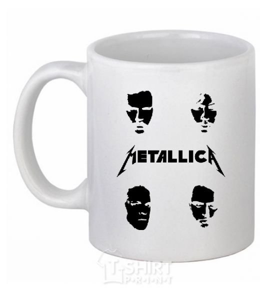 Ceramic mug METALLICA FACES White фото