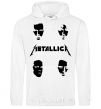 Men`s hoodie METALLICA FACES White фото