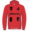 Men`s hoodie METALLICA FACES bright-red фото