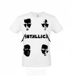 Men's T-Shirt METALLICA FACES White фото