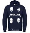 Men`s hoodie METALLICA FACES navy-blue фото