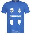 Men's T-Shirt METALLICA FACES royal-blue фото