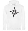 Men`s hoodie METALLICA STAR White фото