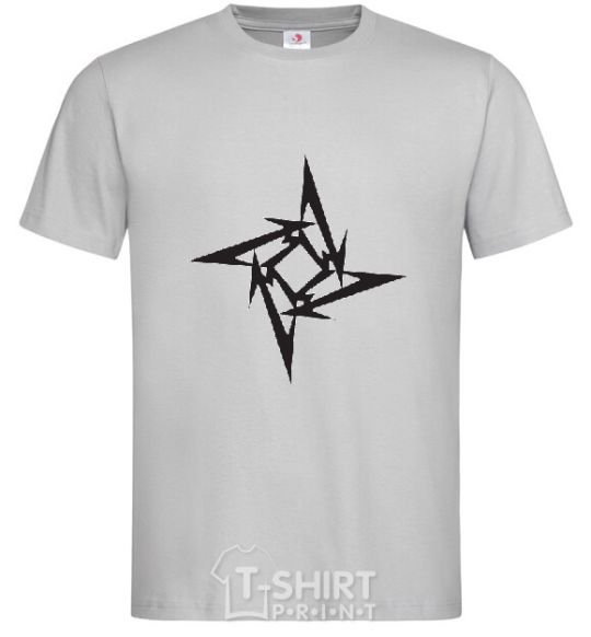 Men's T-Shirt METALLICA STAR grey фото