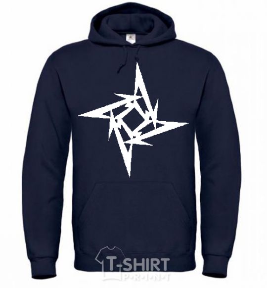 Men`s hoodie METALLICA STAR navy-blue фото