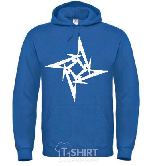 Men`s hoodie METALLICA STAR royal фото