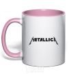 Mug with a colored handle METALLICA light-pink фото