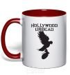 Mug with a colored handle HOLLYWOOD UNDEAD red фото