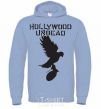 Men`s hoodie HOLLYWOOD UNDEAD sky-blue фото