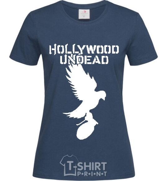 Женская футболка HOLLYWOOD UNDEAD Темно-синий фото