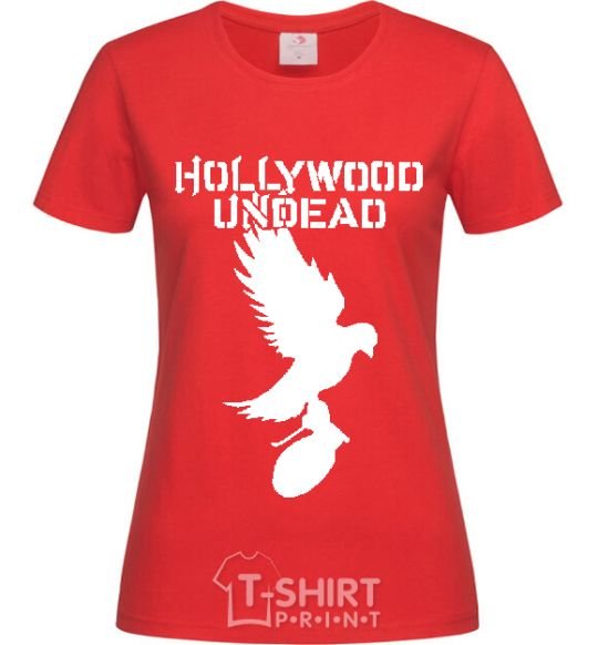 Женская футболка HOLLYWOOD UNDEAD Красный фото