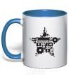 Mug with a colored handle MUSIC STAR royal-blue фото