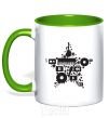 Mug with a colored handle MUSIC STAR kelly-green фото