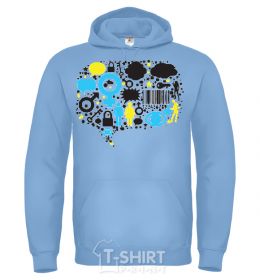 Men`s hoodie MW sky-blue фото