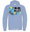 Men`s hoodie MW sky-blue фото