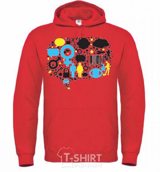 Men`s hoodie MW bright-red фото