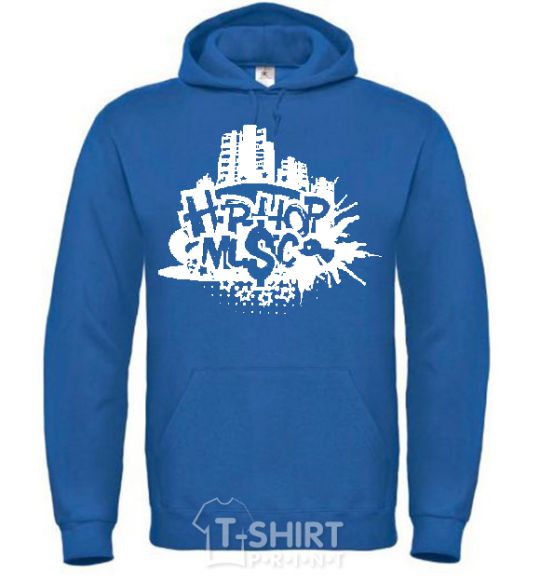 Men`s hoodie HIP HOP royal фото