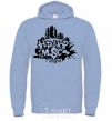 Men`s hoodie HIP HOP sky-blue фото