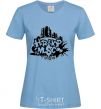 Women's T-shirt HIP HOP sky-blue фото