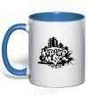 Mug with a colored handle HIP HOP royal-blue фото