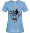 Women's T-shirt REGGAE sky-blue фото