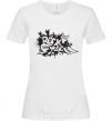 Women's T-shirt ROCK Music sign White фото