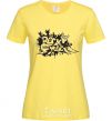 Women's T-shirt ROCK Music sign cornsilk фото