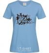 Women's T-shirt ROCK Music sign sky-blue фото