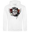 Men`s hoodie METALROCK White фото