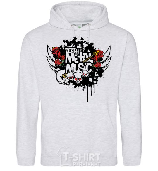 Men`s hoodie METALROCK sport-grey фото