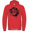 Men`s hoodie METALROCK bright-red фото