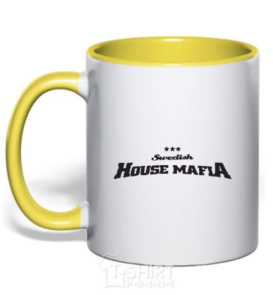 Mug with a colored handle SWEDISH HOUSE MAFIA yellow фото