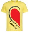 Мужская футболка TOGETHER 1/2 heart Лимонный фото