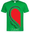 Men's T-Shirt TOGETHER 1/2 heart kelly-green фото