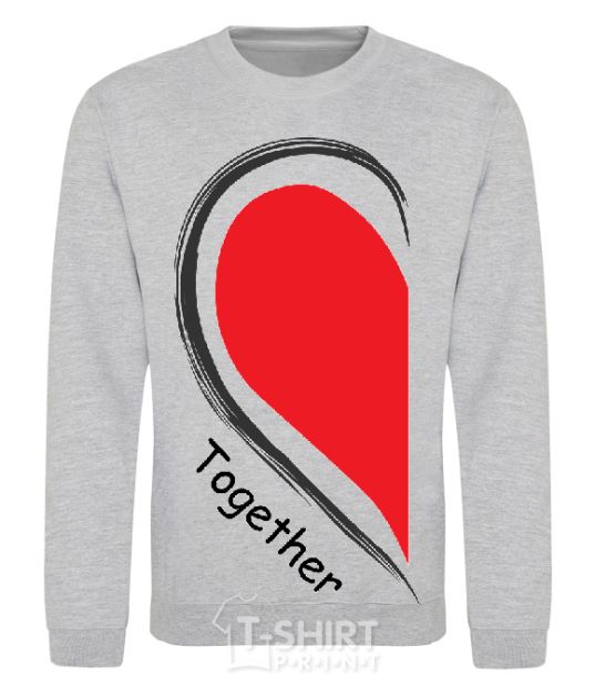 Sweatshirt TOGETHER 1/2 heart sport-grey фото