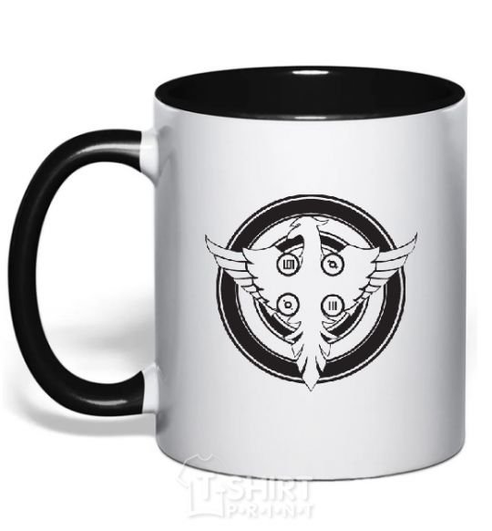 Mug with a colored handle 30 SECONDS TO MARS black фото