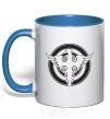 Mug with a colored handle 30 SECONDS TO MARS royal-blue фото