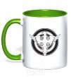 Mug with a colored handle 30 SECONDS TO MARS kelly-green фото