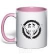 Mug with a colored handle 30 SECONDS TO MARS light-pink фото